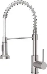 OWOFAN Kitchen Faucet with Pull Down Sprayer 1 Standard, Brushed Nickel 