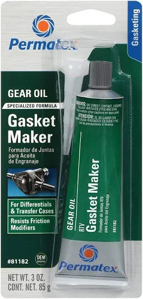 Permatex 81182- Gear Oil RTV Gasket Maker Size: 3 oz carded tube