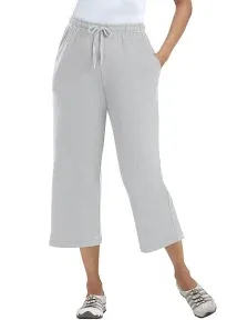 Woman Within Women's Plus Size Sport Knit Capri Pant