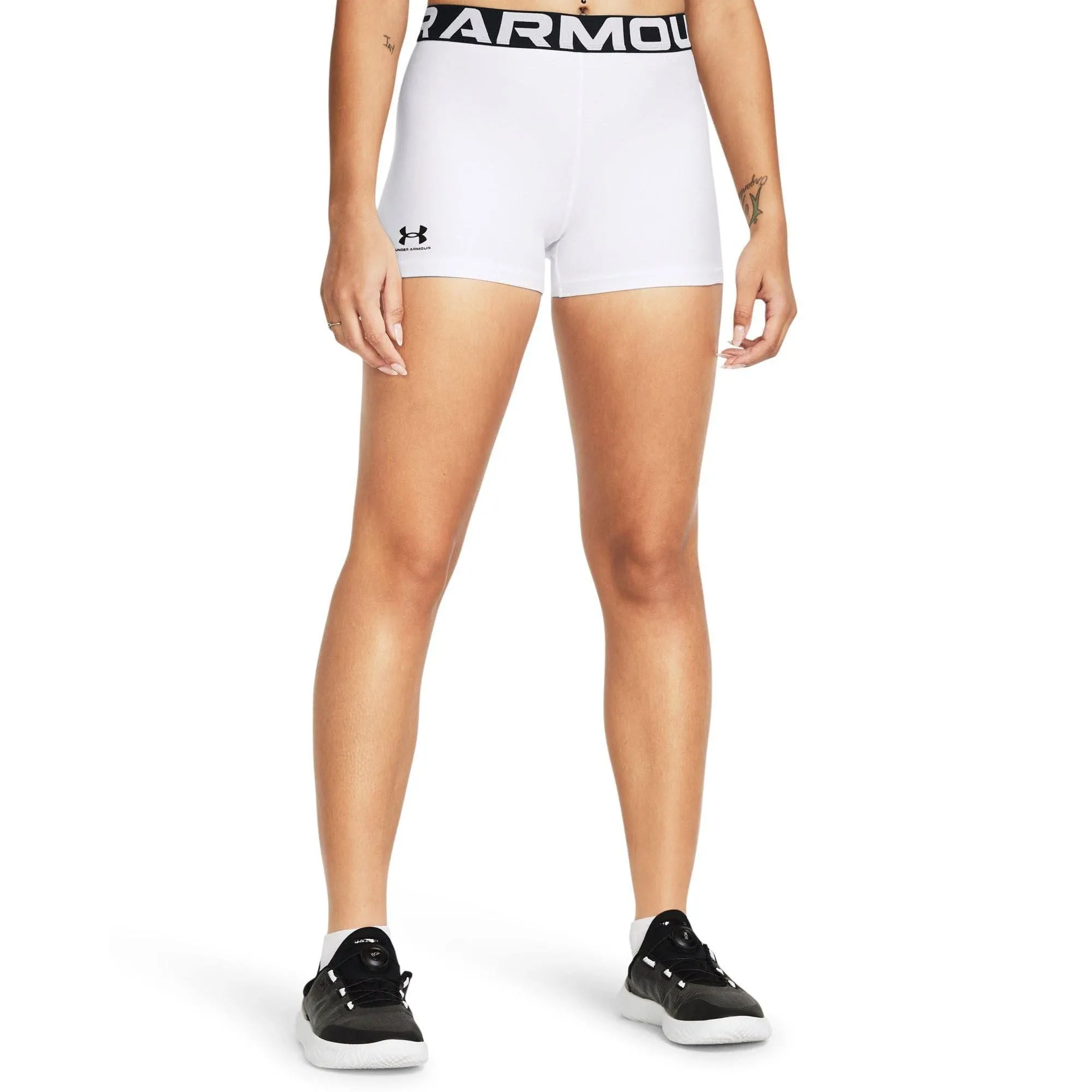 Under Armour Women's Heatgear 3" Shorty Shorts, XXL, White