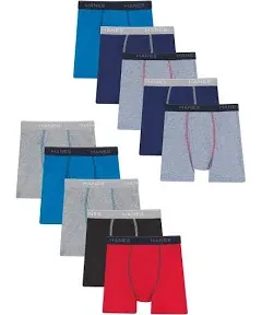 Hanes Assorted 7 Pack Tagless Boxer Briefs Boys Size X-Large (16-18) NEW