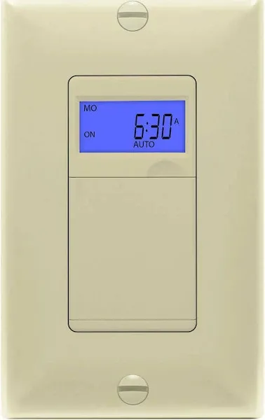 Enerlites 7-Day Digital In-Wall Programmable Timer Switch