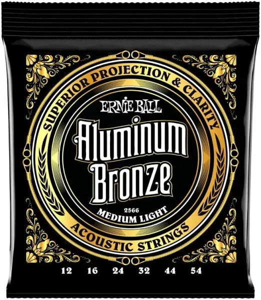 Ernie Ball 2566 Aluminum Bronze Medium Light Acoustic Guitar Strings