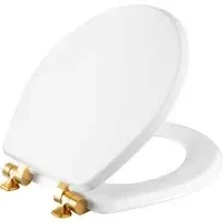 Mayfair Slow Close Round White Molded Wood Toilet Seat