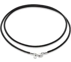 Miabella Genuine Italian Leather Cord Chain Necklace