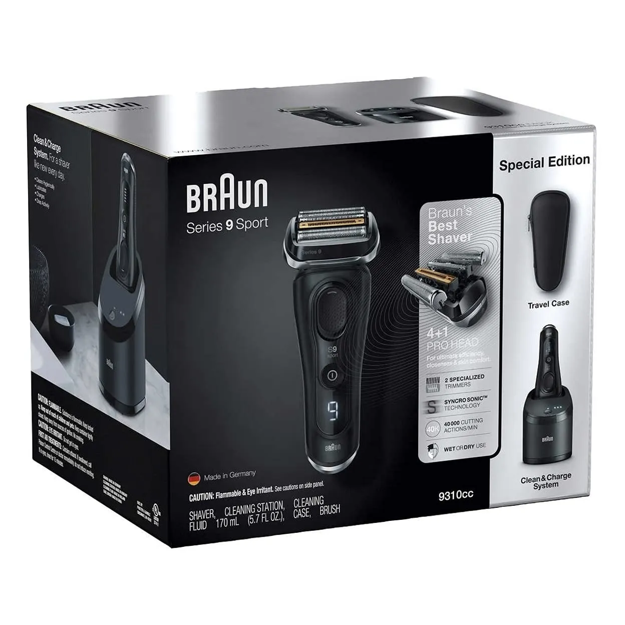 Braun Series 9 5793/93XXCC Electric Shaver 4IN1 Pro Head Charge Station New Open