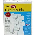 Redi-Tag Laser Print Customizable Index Tabs, Permanent Adhesive, 1-1/8 x 1-1/4