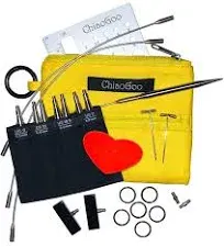 ChiaoGoo ::3&#034; TWIST Yellow Interchangeabl<wbr/>e Set:: SHORTIES: 9-11 US / 5.5-8.0mm