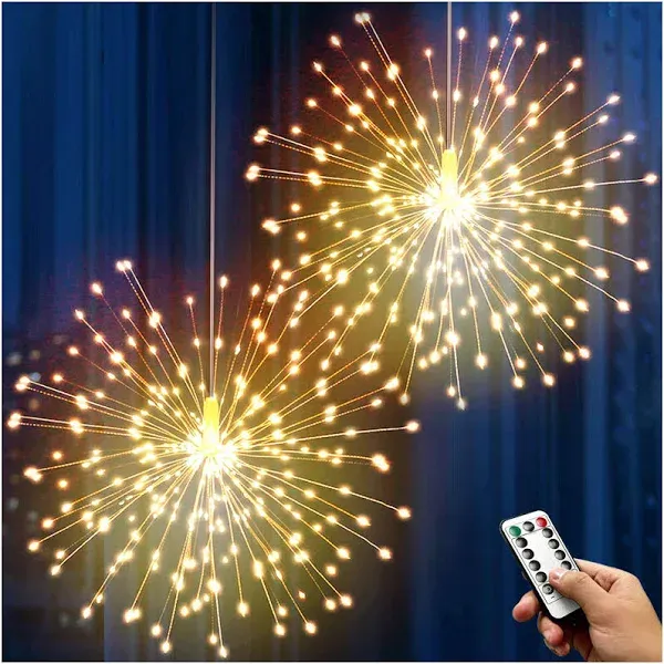 DenicMic Firework Lights Starburst Lights 200 LED Copper Wire Sphere Lights with Remote