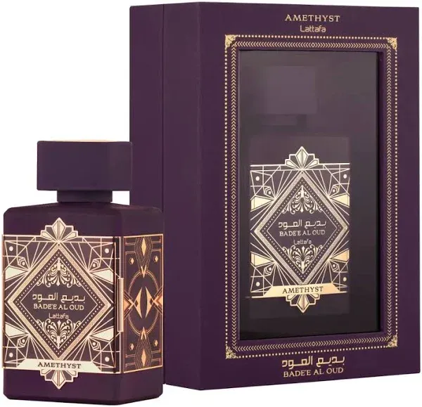 Lattafa Perfumes Bade&#039;e Al Oud Amethyst for Unisex Eau de Parfum Spray,3.4 Ounce