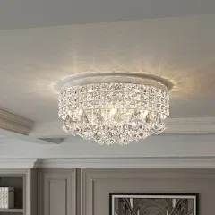 Maxax 4 - Light 15'' Crystal Metal Flush Mount