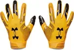 Under Armour F8 Football Gloves Men&#039;s Medium Yellow/Black