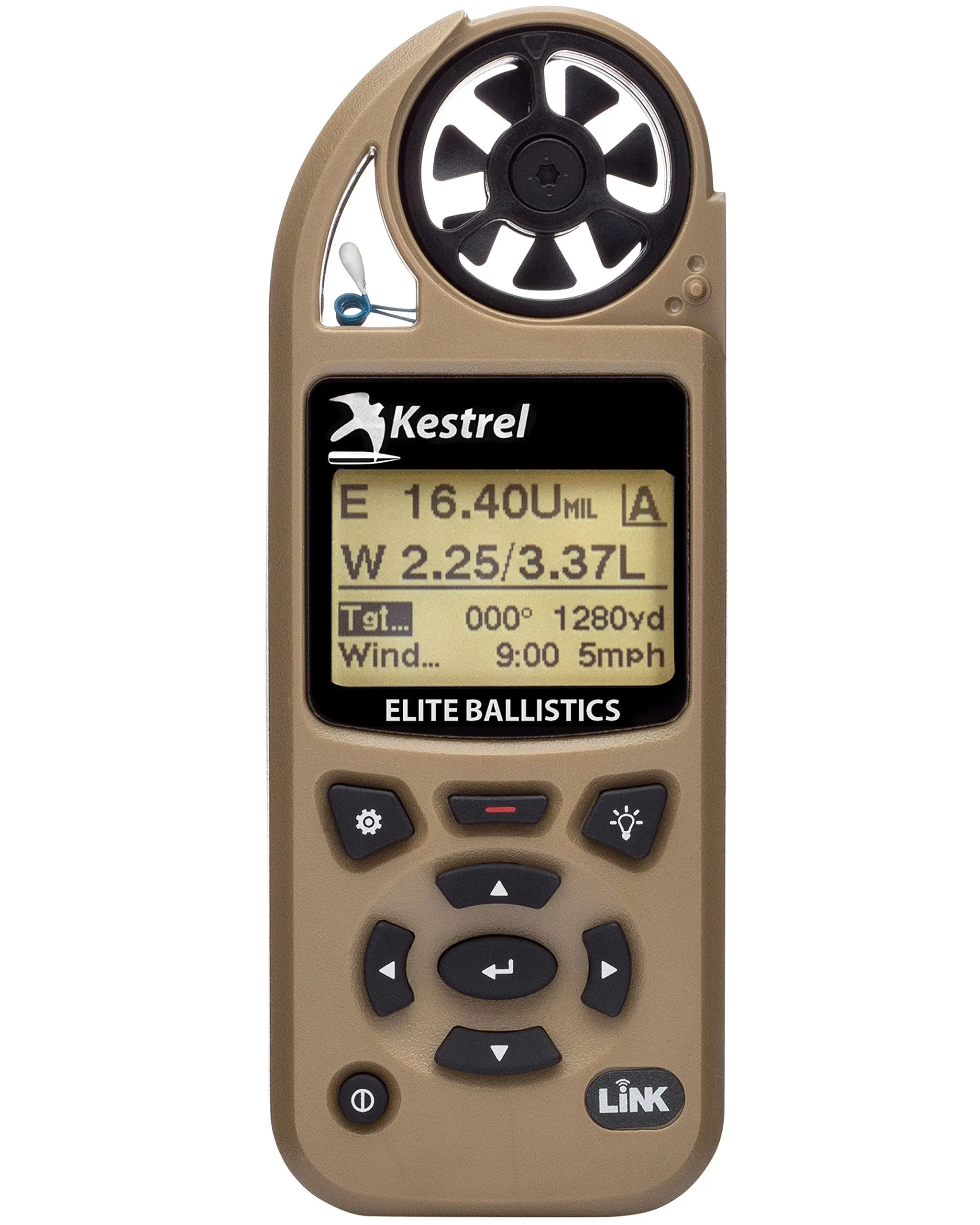 KestrelMeters 0857ALTAN 5700 Elite Weather Meter Tan AA Link Connectivity Applied Ballistics