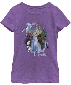 Girl's Frozen 2 Character Shot Graphic Tee