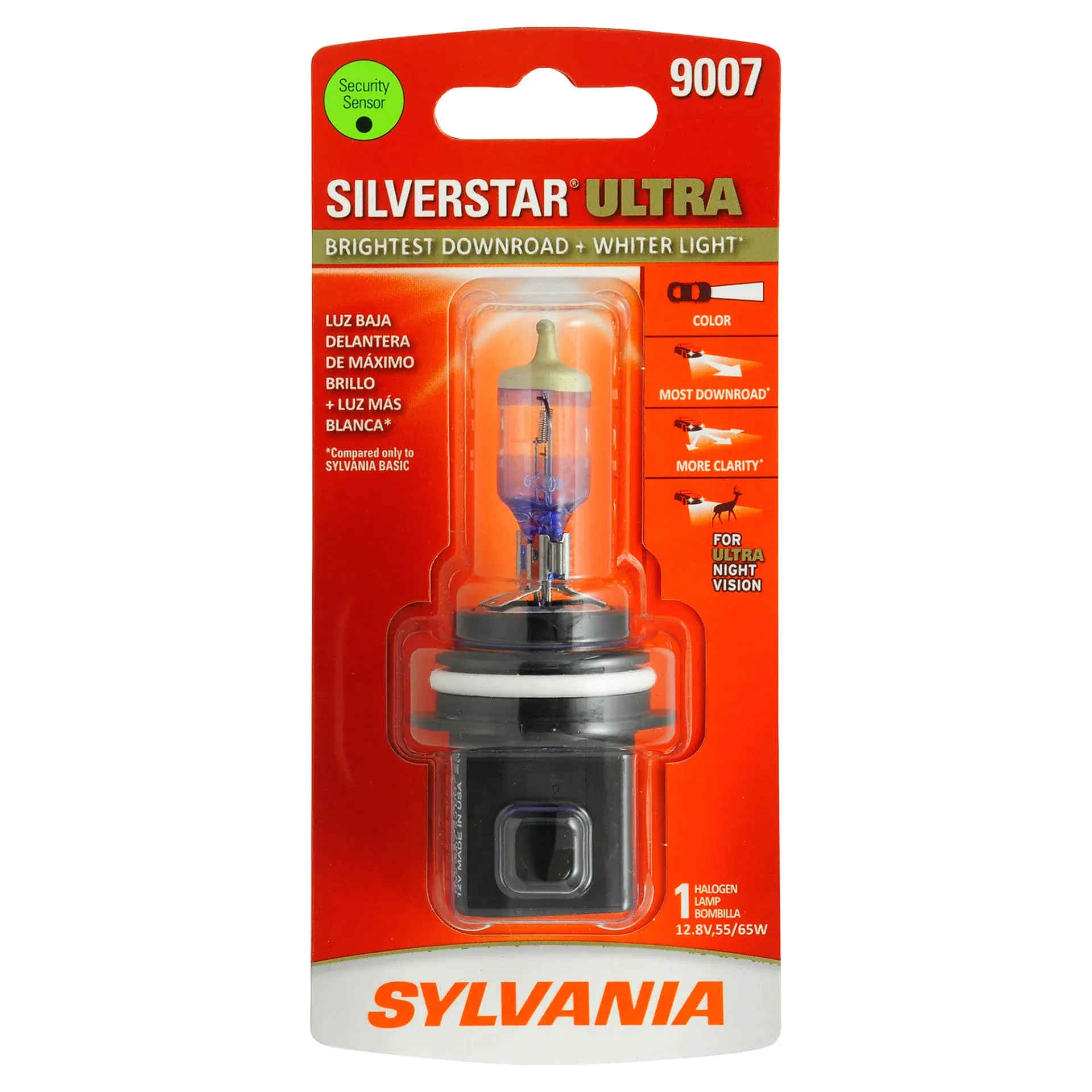 Sylvania 9007 Silverstar Ultra High Performance Halogen Headlight Bulb