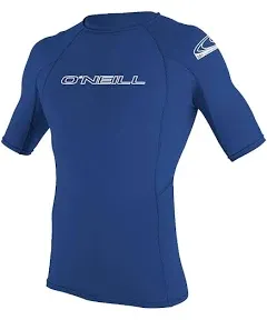 O&#039;Neill Men&#039;s Basic Skins UPF 50+ Short Sleeve Rash Guard, Graphite, X-Large