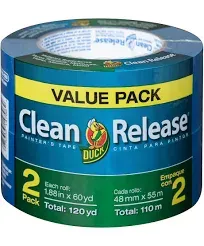 Duck Clean Release Blue Painter&#039;s Tape 2-Inch (1.88-Inch x 60-Yard), 12...