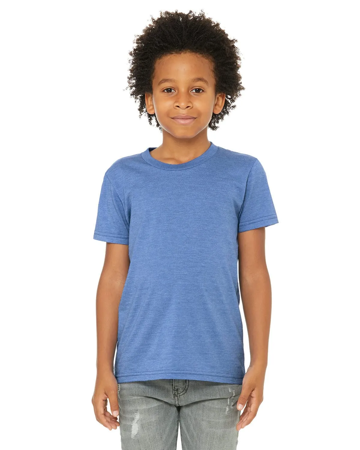 BELLA + CANVAS Youth Unisex Jersey Tee XL Heather Columbia Blue