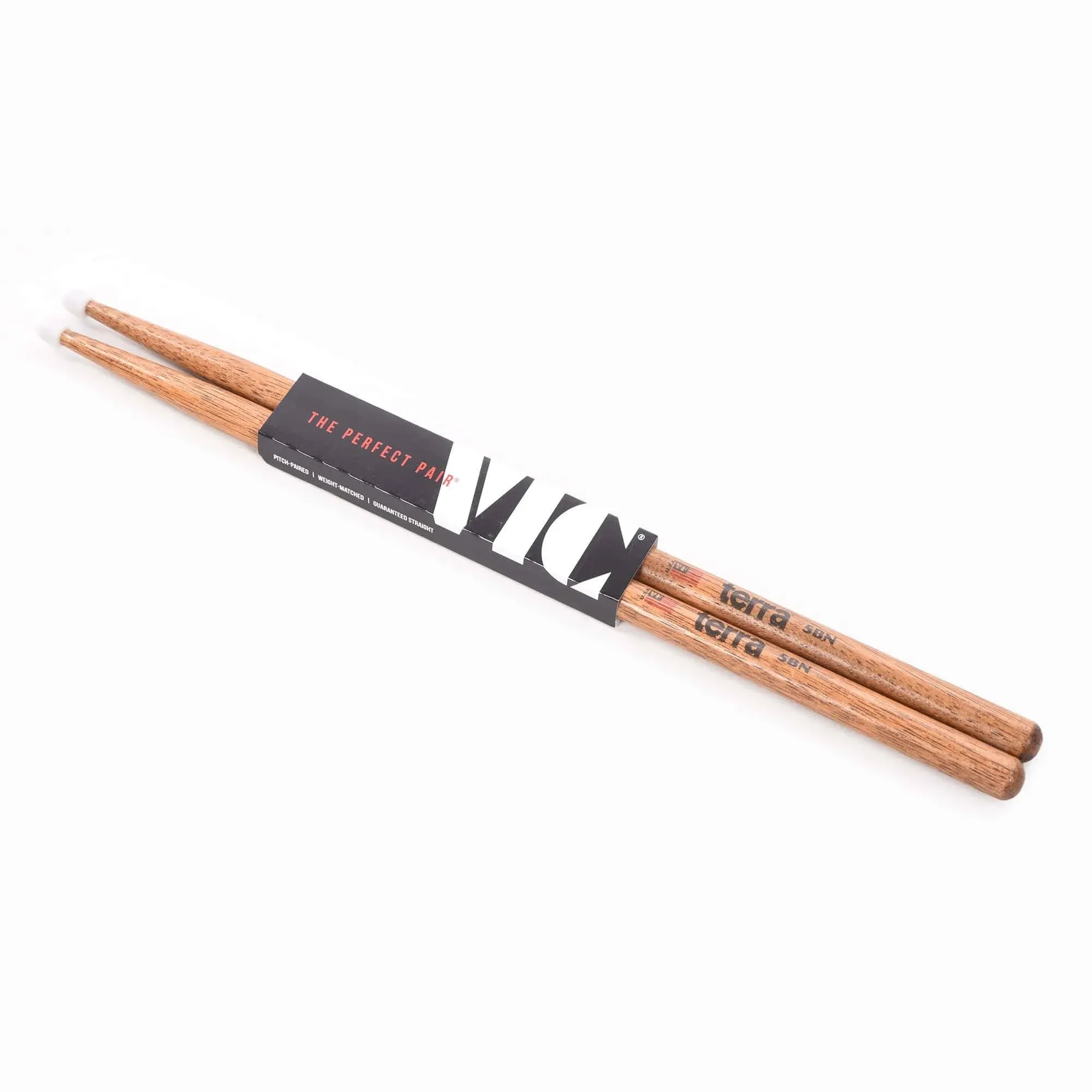 Vic Firth American Classic 5BTN Terra Drum Sticks, Nylon Tip