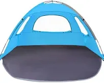 Beach Tent Anti-UV Portable Sun Shade 3 People Extendable Floor 3 Ventilating