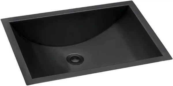 Ruvati 18 x 12 inch Gunmetal Black Stainless Steel Rectangular Bathroom Sink Undermount