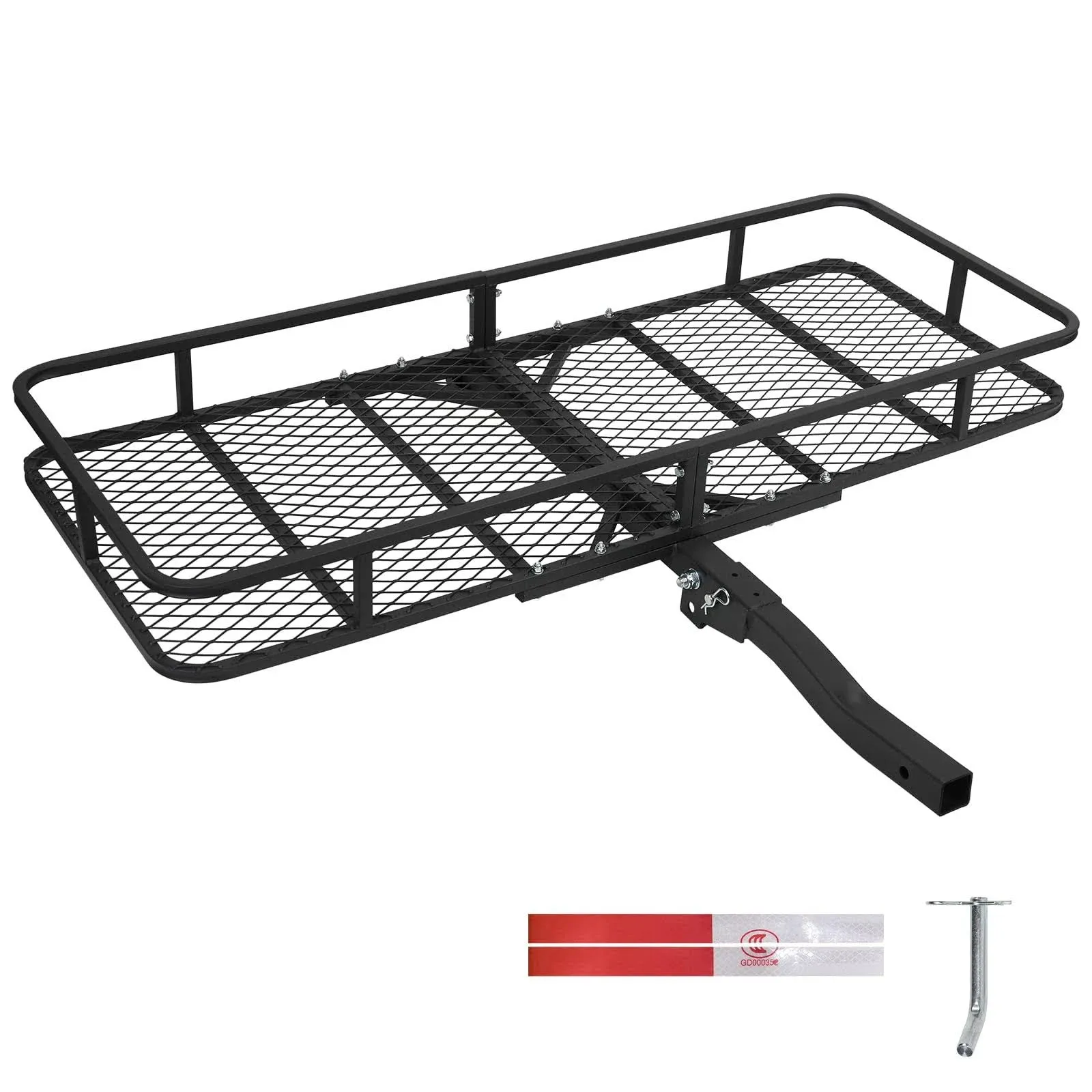 Leader Accessories Trailer Hitch Cargo Carrier Rack, 60"x24"x6" Folding Cargo Carrier Hitch Mount, Vehicle Cargo Basket for Suv, RV, Truck, Van, Fits