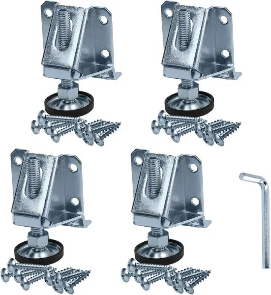 Hardware 4 Pack Heavy Duty 8000 lbs Capacity Adjustable Furniture Leg Levelers