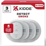 Kidde 20 SD10 10 Year 3 Pack Smoke Detector with LED Warning Lights