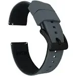 Smoke Grey Top / Black Bottom | Elite Silicone Watch Bands | BARTON