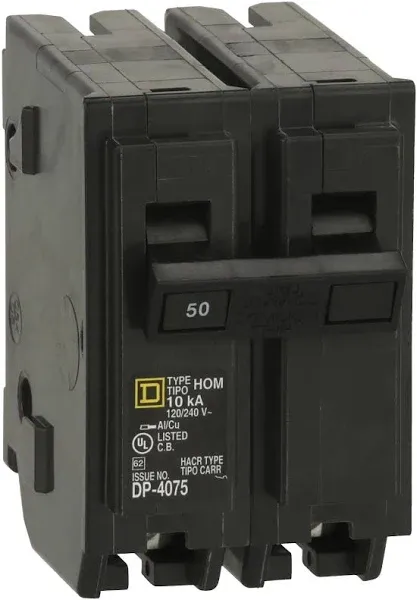 Square D Double Pole Homeline Circuit Breaker