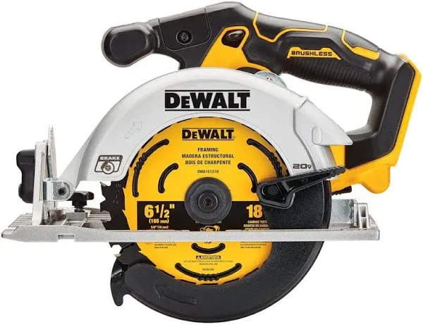 DeWalt DCS565B 20V MAX* 6-1/2 in. Brushless Cordless Circular Saw (Tool Only)