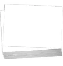 Hamilco White Linen Cards and Envelopes - Flat 5" x 7" Cardstock Paper 80lb Cover 50 Pack