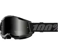 100-Percent Strata 2 Sand Goggles OSFM Black/Smoke Lens