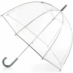 Totes Clear Bubble Dome Umbrella Transparent Fashion Large Windproof Rain