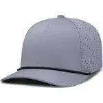 Pacific Headwear P424 Weekender Perforated Snapback Cap - Graphite/ Black - Os