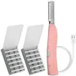 Spa Sciences Sima Sonic Dermaplaning Tool 2 in 1 Women’s Facial Exfoliation & Hair Removal System - Pink