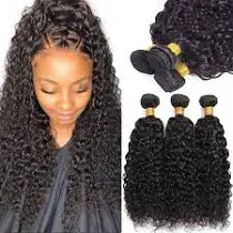 12A Curly Bundles Human Hair 16" 18" 20" 300g Brazilian Curly Human Hair 3 Bundles 100% Unprocessed Virgin Remy Kinky Curly Human Hair Weave Bundles Natural Color