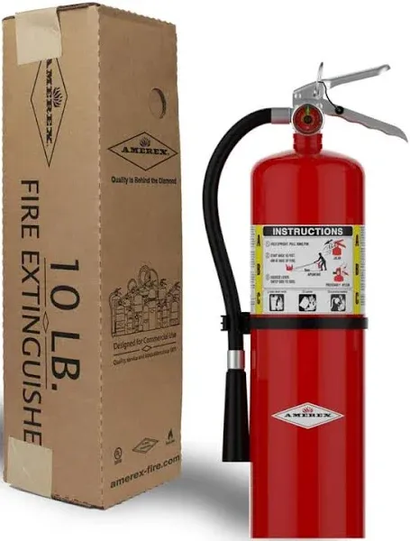 Amerex 10 Pound ABC Dry Chemical Fire Extinguisher with Aluminum Valve