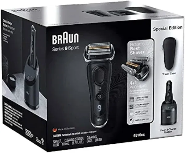 *New Sealed* Braun Series 9 9310cc Men&#039;s Wet&amp;Dry Razor Shaver w/Charge Station