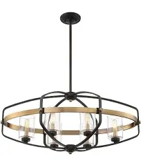 Savoy House Kirkland 6 Light Island, English Bronze and Warm Brass - 1-8042-6-79