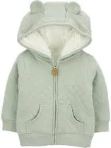 Simple Joys by Carter's Baby Hooded Sweater Jacket with Sherpa Lining