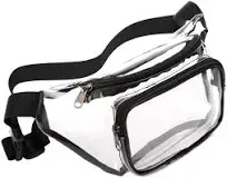 Clear Fanny Pack Stadium Approved, Veckle Fanny Packs for Women Men Waterproof Cute Waist Bag Clear Purse Transparent Adjustable Belt Bag for