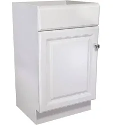 Wyndham 18 In. 1-Door Bath Vanity Cabinet Only In White (Ready To Assemble)