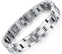 Feraco Men's Sleek Magnetic Therapy Bracelet