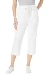 Woman Within Women's Plus Size Petite Sport Knit Capri Pant - 5X, White