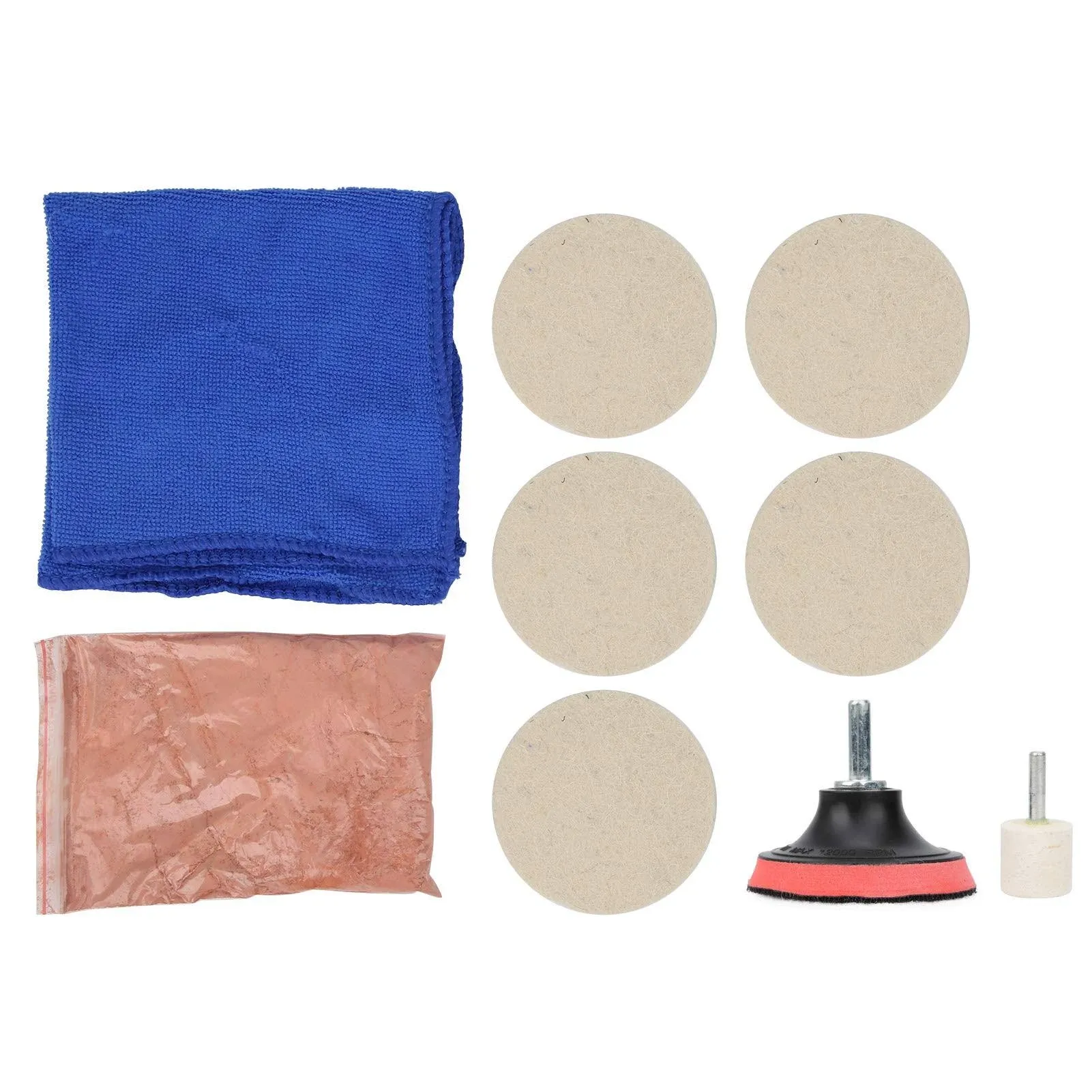 Fafeicy glass polishing kit car windscreen glass scratch remover 100g cerium oxide powder polishing kit wheels set polish pads