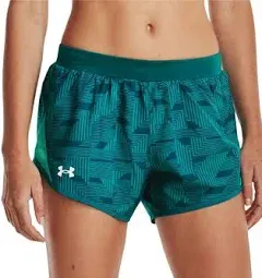 Under Armour Women&#039;s Fly by 2.0 Printed Running Shorts Black/Blue X-Large 135...