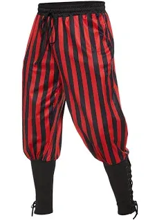 Men's Ankle Banded Pants Medieval Viking Navigator Pirate Costume Trousers Renaissance Gothic Pants