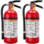 Kidde Pro 210 2A:10-B:C Fire Extinguisher, Rechargeable, Multi-Purpose for Home & Office, 4 lbs., Mounting Bracket Included , Red, 2 Pack