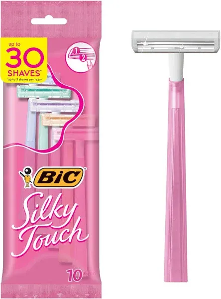 Bic Silky Touch Women's Disposable Razors With 2 Blades Razor